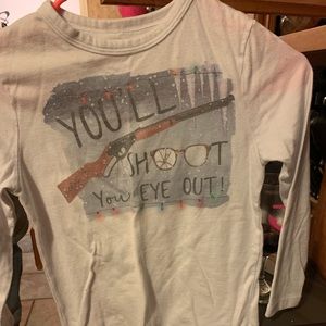 Size 8 Christmas shirt.  Sublimation Christmas print